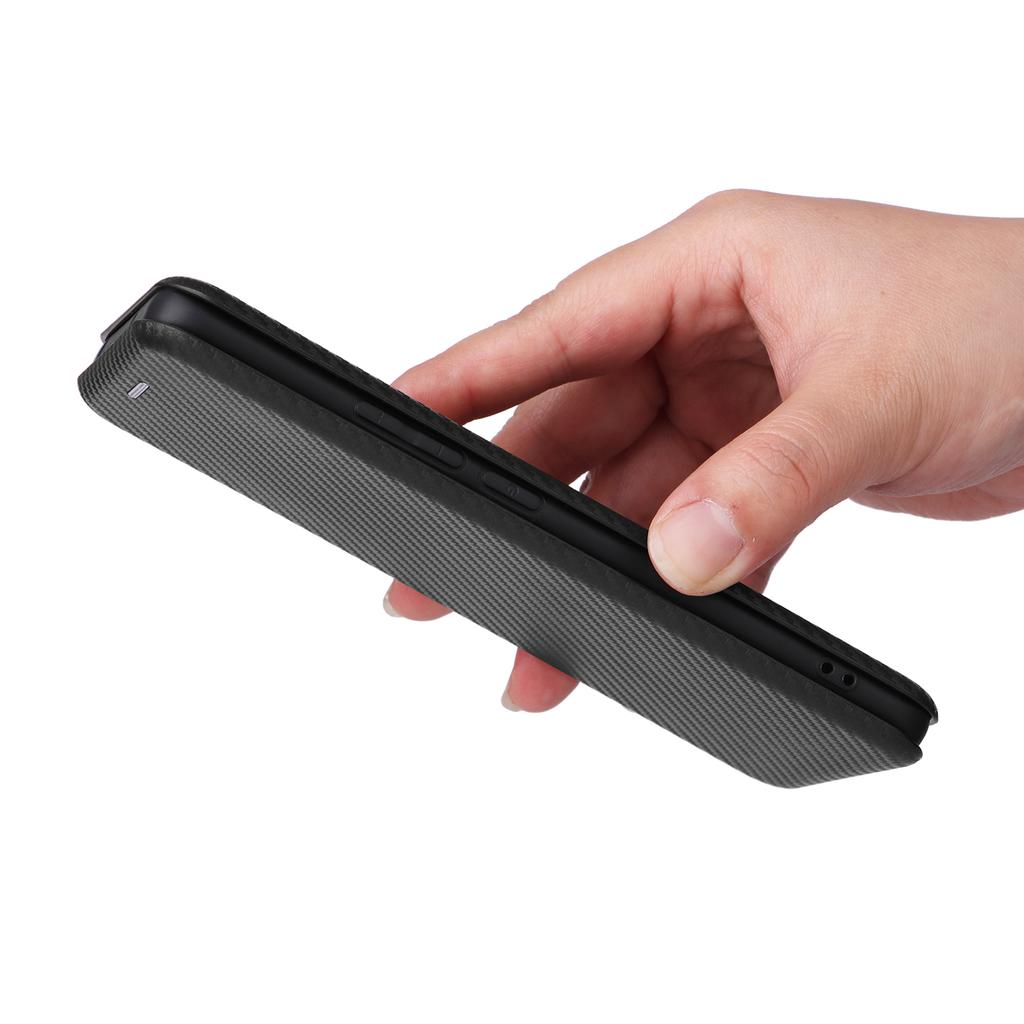 For Xiaomi 13 Lite/Civi 2 5G Phone Case PU Leather Carbon Fiber Texture Stand Card Slot Cover
