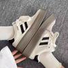 Thick sole height increase 2026 spring and autumn new retro soft sole comfortable moral training shoes women's casual versatile board shoes