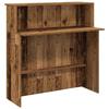VidaXL Bureau de réception vieux bois 100x50x103,5cm bois d'ingénierie, comptoir de réception, réception de salon, comptoir 859031