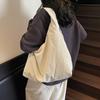 Fashion Casual Canvas Tote Bag Women's Tide Versatile Large Capacity Underarm Bag Commuter Shoulder Bag