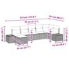 7 Piece Garden Sofa Set with Cushions Light Grey Poly Rattan