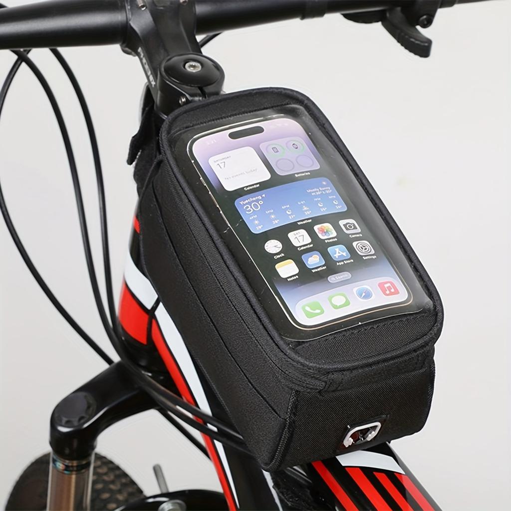 Mountain Bike, Bicycle Touchscreen Phone Bag, Bicycle Phone Bag, Front Beam Bag, Saddle Bag, Cycling Equipment, Bicycle Bag