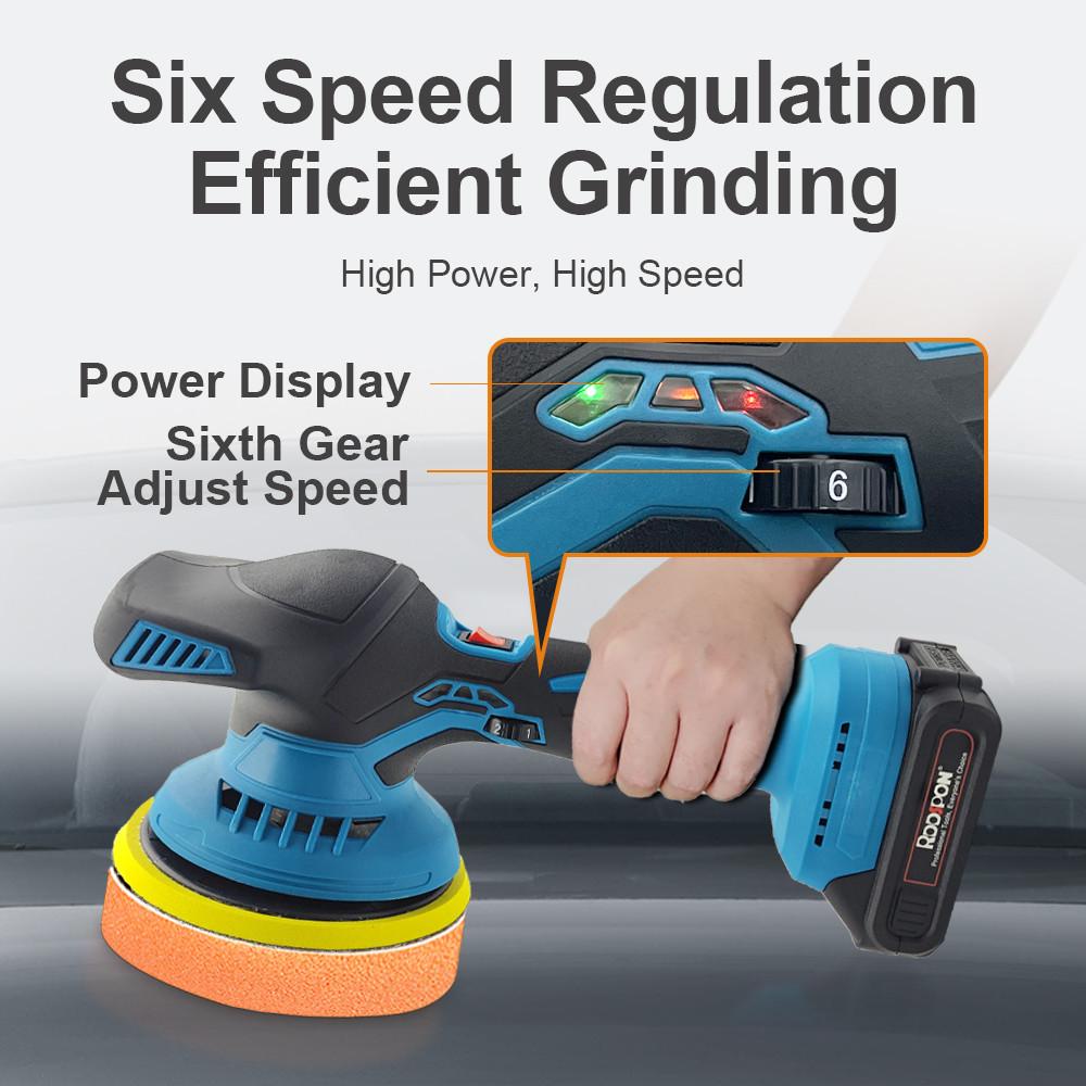 18V 6 Gears 7000rpm Auto Polishing Cleaner Metal Waxing Rust Removal Tool For Battery Cordless Electric Car Polisher