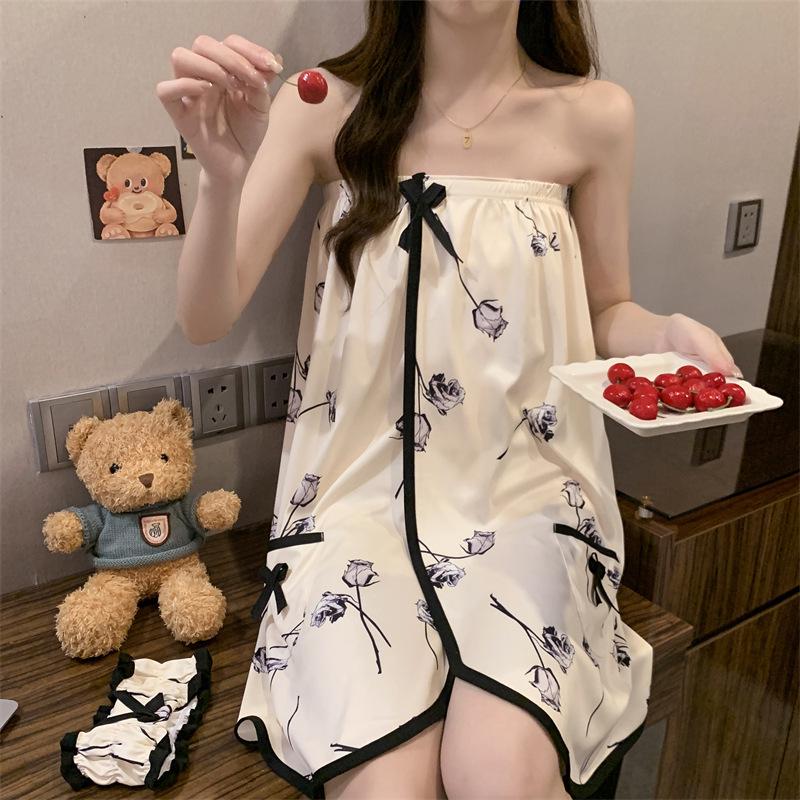 Letnia piżama damska: Codzienny, Wygodny Ręcznik Bandeau i Szlafrok Kąpielowy do Sauny