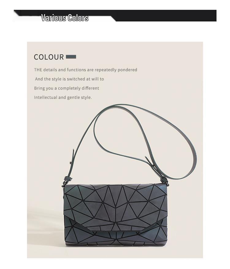 Leuchtende Geometrische Dreieck Schultertasche - 2025 Mode Vielseitiges Kleines Quadratisches Design