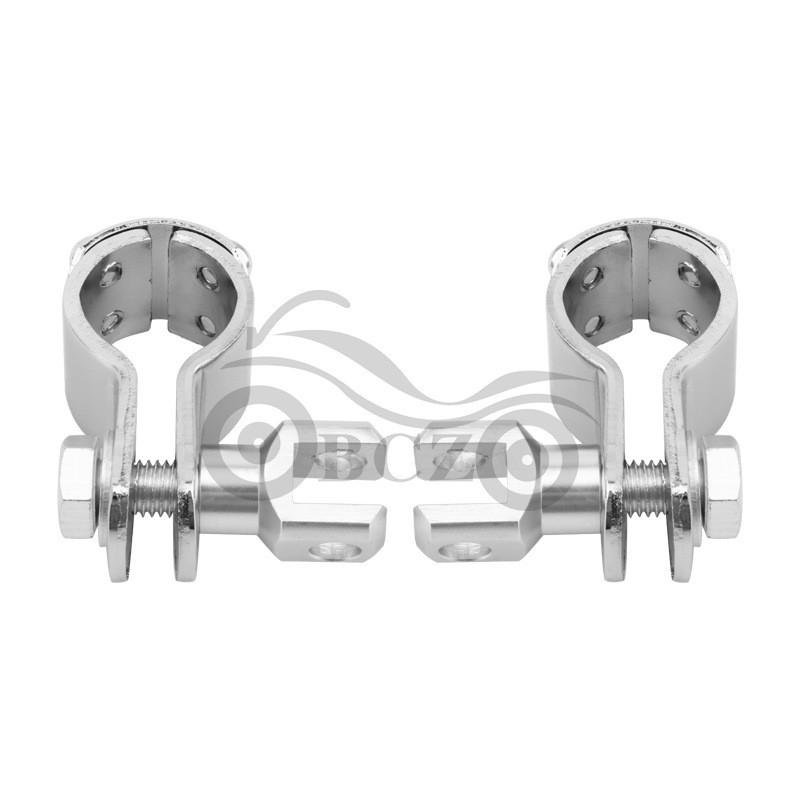 Universal Chrome Motorcycle Foot Pegs Rest Footrest Harley Cruiser Bobber Chopper Custom Bikes