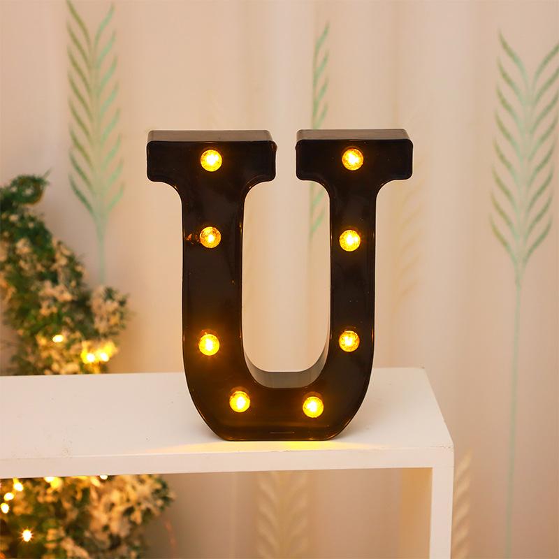 Cross-border Hot-Selling Black LED Letter Lamp for Proposal, Festival Decoration, and Ambiance Arrangement