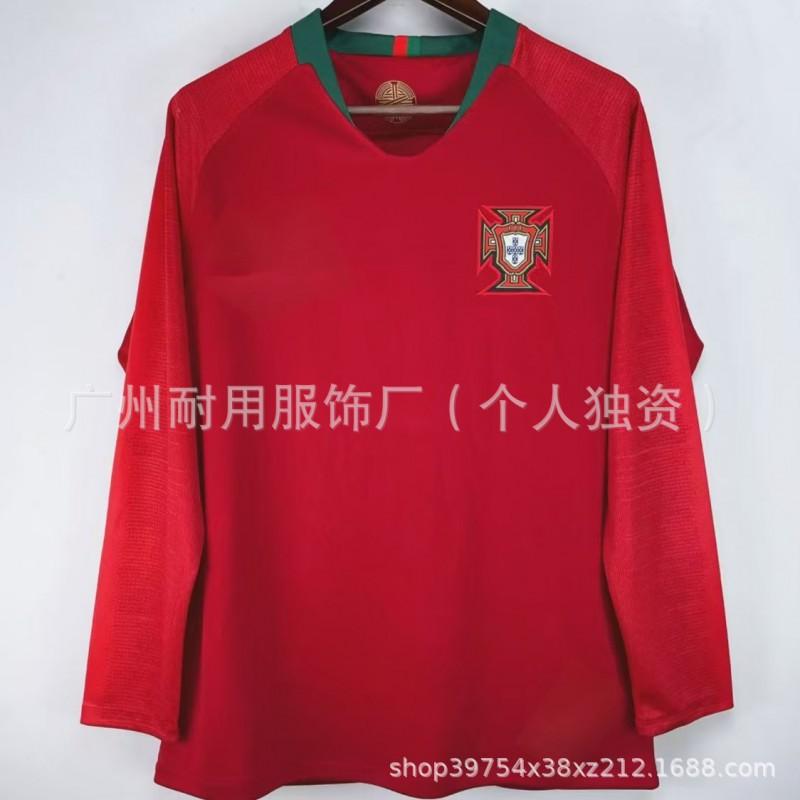 Retro Portugal Jerseys Commemorative Version No. 7 17 C Ronaldo Football Uniform Classic
