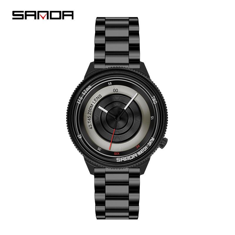 Sanda Men s Photographer Series Quartz Watch - Trendy Korean Style with Creative Design.