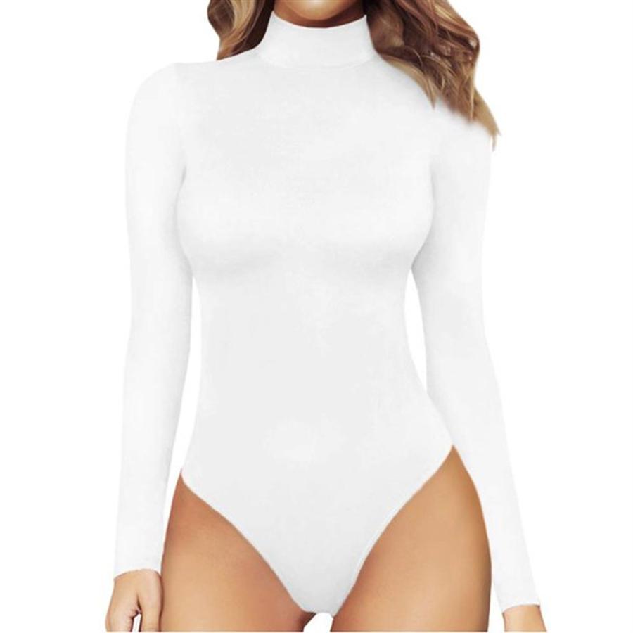 Women's Casual Bodysuit Long Sleeve Bodycon Catsuit Leopard Print