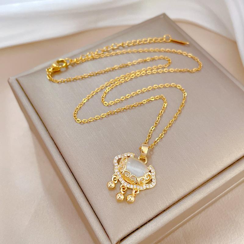 Long-Life Lock Xiangyun Ruyi Light Luxury Design Versatile Korean Style Niche Design Live Necklace