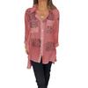 Womens Fashion Loose Swallowtail Shirt Sexy Print Spring Summer European American Style