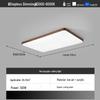 Modern Walnut Rectangular LED Ceiling Lamp