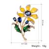 Enamel Sunflower Brooch - High-end, Niche, Premium, High-grade Brooch for Clothing Accessories, Retro-style Pin