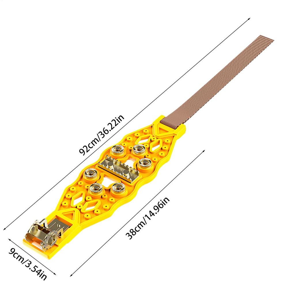 Tire Chains For Trucks Heavy-Duty Anti-Slip Cleats Spikes Quiet Tire Chains For Cars For Ice Winter Hiking Trailer Offroad Lawn