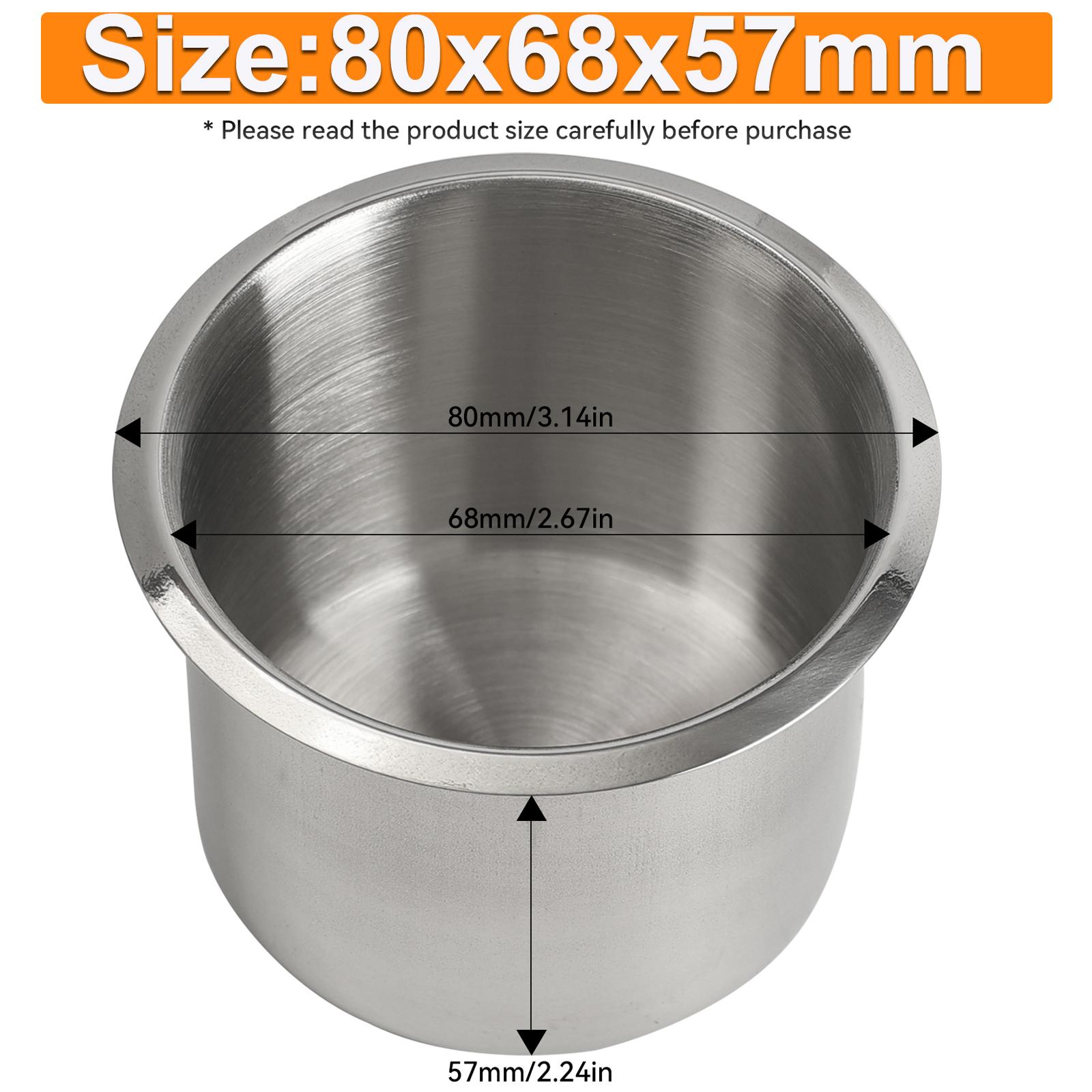 

2 шт. Универсальные подстаканники из нержавеющей стали, портативные держатели для чашек, органайзер для хранения Small серебряный