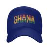 Ghana Flag Ghanian Kente Casual Baseball Cap Summer Trucker Hat Adjustable Tennis Skate Snapback Cap FeUnisex Unisex Baseball Caps