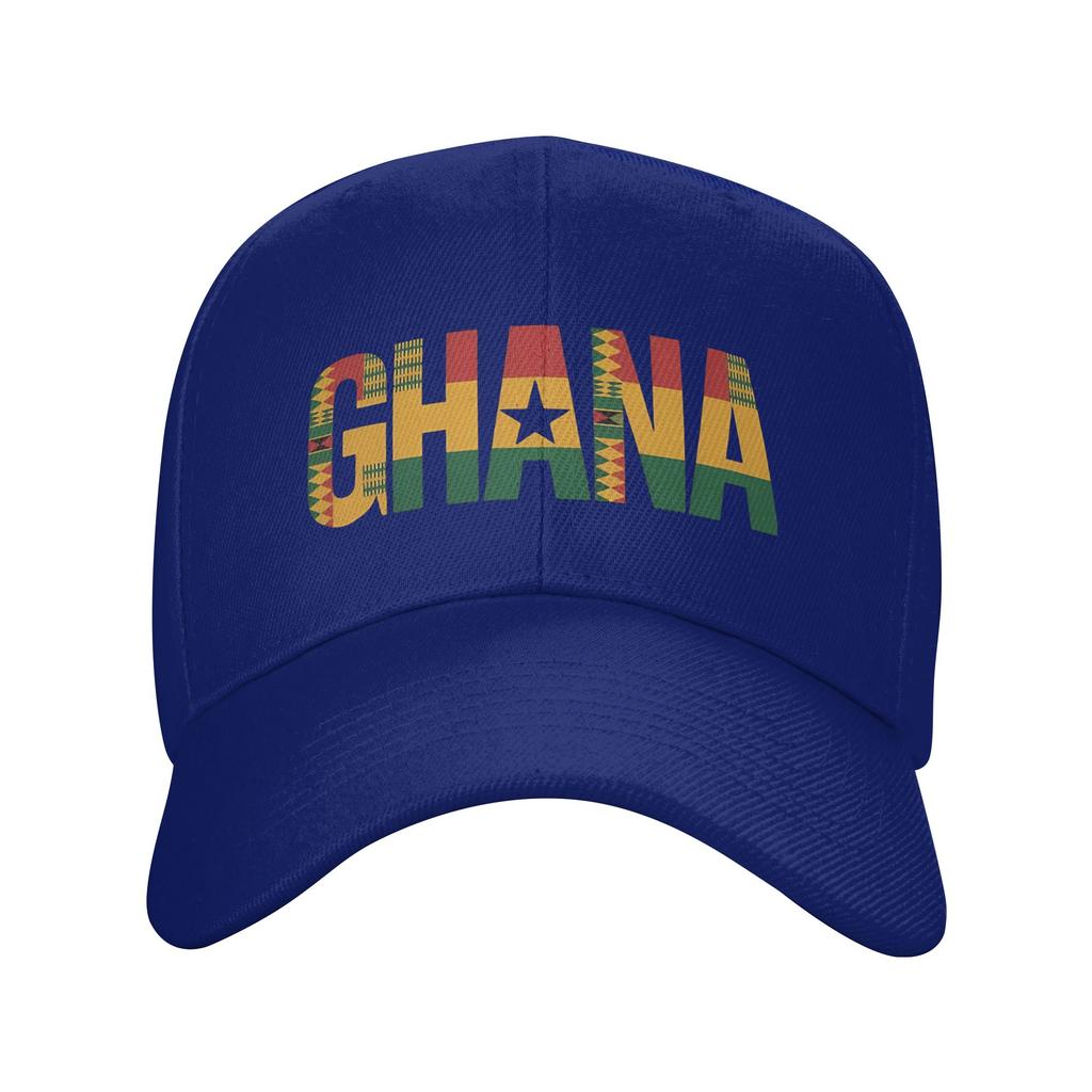 Ghana Flag Ghanian Kente Casual Baseball Cap Summer Trucker Hat Adjustable Tennis Skate Snapback Cap FeUnisex Unisex Baseball Caps
