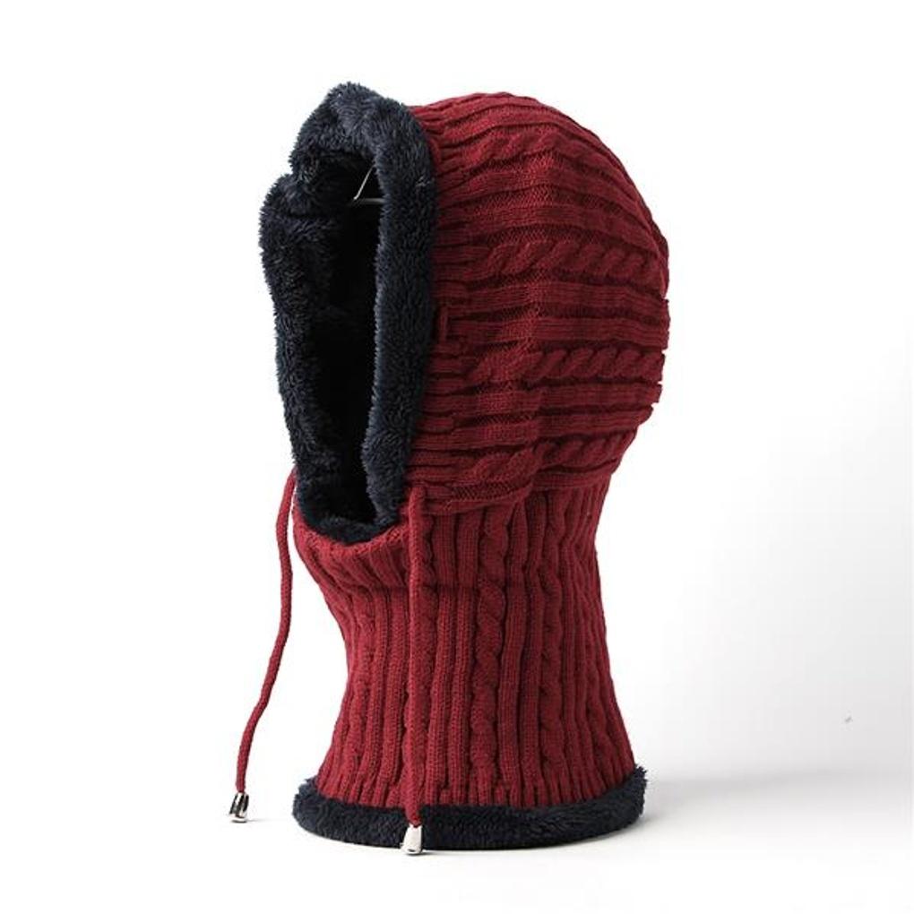 Glen Neck Warmer Fur Hat (Wine)/Winter Hat