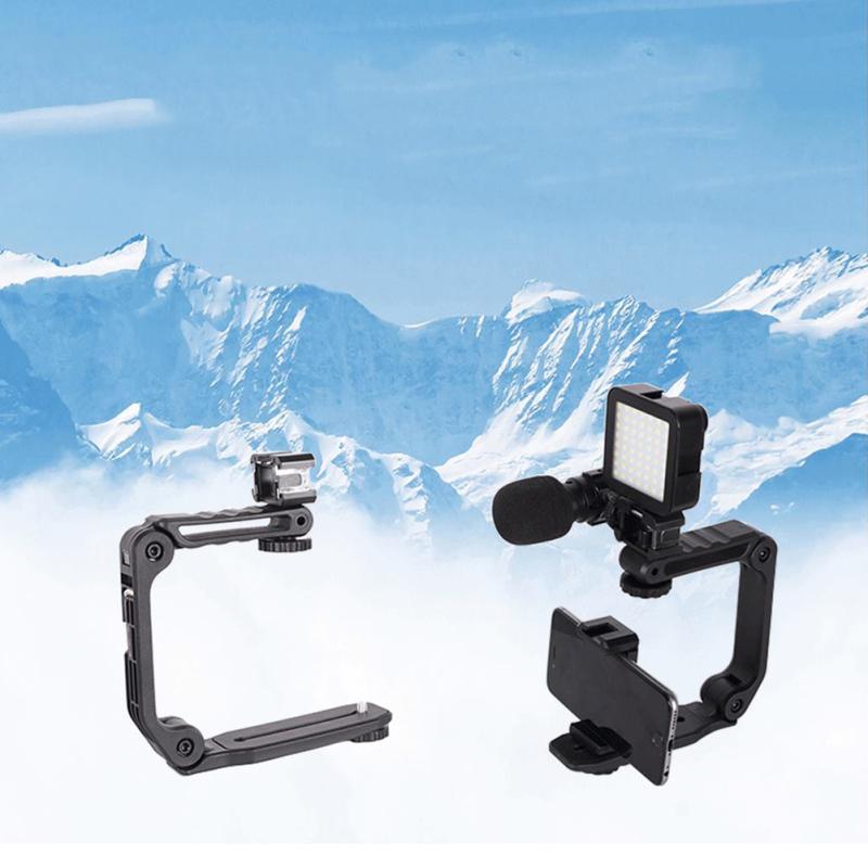 Portable C-type Stabilizing Handle Bracket Handheld Grip Hot Shoes Holder Convenient U-shaped Mobile