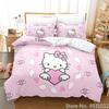 Carino set biancheria da letto Hello Kitty Angelo Federa Anime Giapponese Biancheria da letto Copripiumino Stampato 3D Copripiumino Regalo per Bambini Bambino