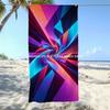 Vibrant Swirl Geometric Beach Towel Patterned Sunscreen And Windproof Suitable For Swimming Pool Camping Travel