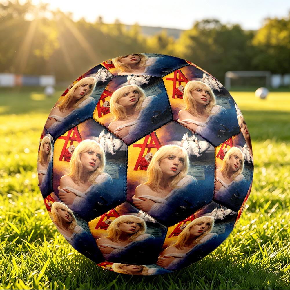 Billie Eilish Size 5 Soccer Ball, Durable Standard Football For Training Match Outdoor Sports