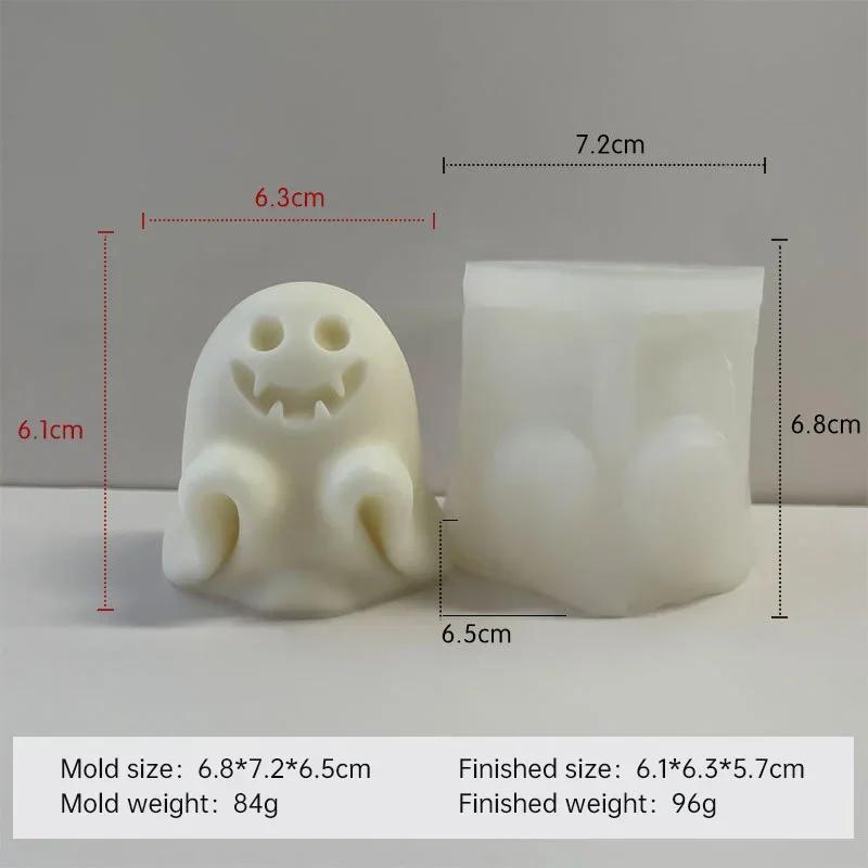 Halloween Ghost Candle Silicone Molds Diy Ghost Party Fun Scented Candle Plaster Crafts Resin Mold Halloween Gift Making Tool
