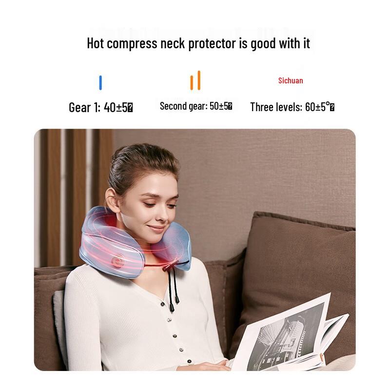 SKG Portable Heated U-Shaped Neck Pillow