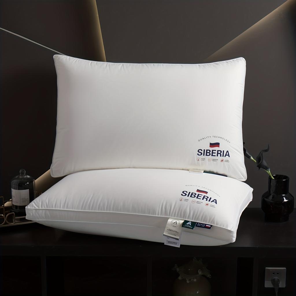 All Cotton Pillow with Thickened and Encrypted Core for Neck Protection, Available In 3 Heights, Bedroom Pillow, White