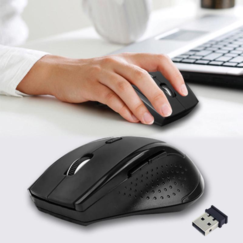 2.4GHz Wireless Optical Mouse for PC Gaming Laptops Game 6 Keys Wireless Mice with USB Receiver Drop Shipping Computer