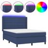 VidaXL Slatted Bed Base with Mattress and LED, Upholstered Bed, Double Bed, Adult Bed for Interior Bedroom, 3138395