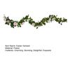 70.8" Artificial Rose Vine Fake Pink Rose Flower Garland with Green Leaves And Easter Eggs Faux Floral Garland for Fireplace