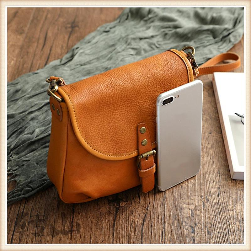 Retro Genuine Leather Women Summer Small Bag 2026 New Simple Leisure Nature Cowhide Female Shoulder & Crossbody Bags