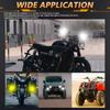 Motorrad LED Fahr Nebel Lichter 120W 12000LM 4 Beleuchtung Modi LED Hilfs Lichter mit Montage