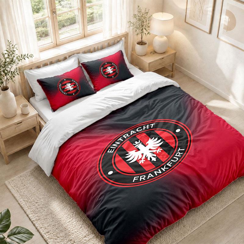 Bedding Set 1 Duvet Cover 2 Pillowcases Eintracht Frankfurt Football Print Bedroom Home Decoration