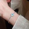 Elegant Geometric Zircon Mother-of-Pearl Flower Bracelet: Luxury Hand Jewelry for Women