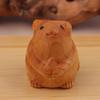 Roztomilá dřevěná malá ozdoba myši Domácí dekorace Retro Mini vyrobené malé figurky myši Dřevěné sochy Řezba Řezbářství Ornament