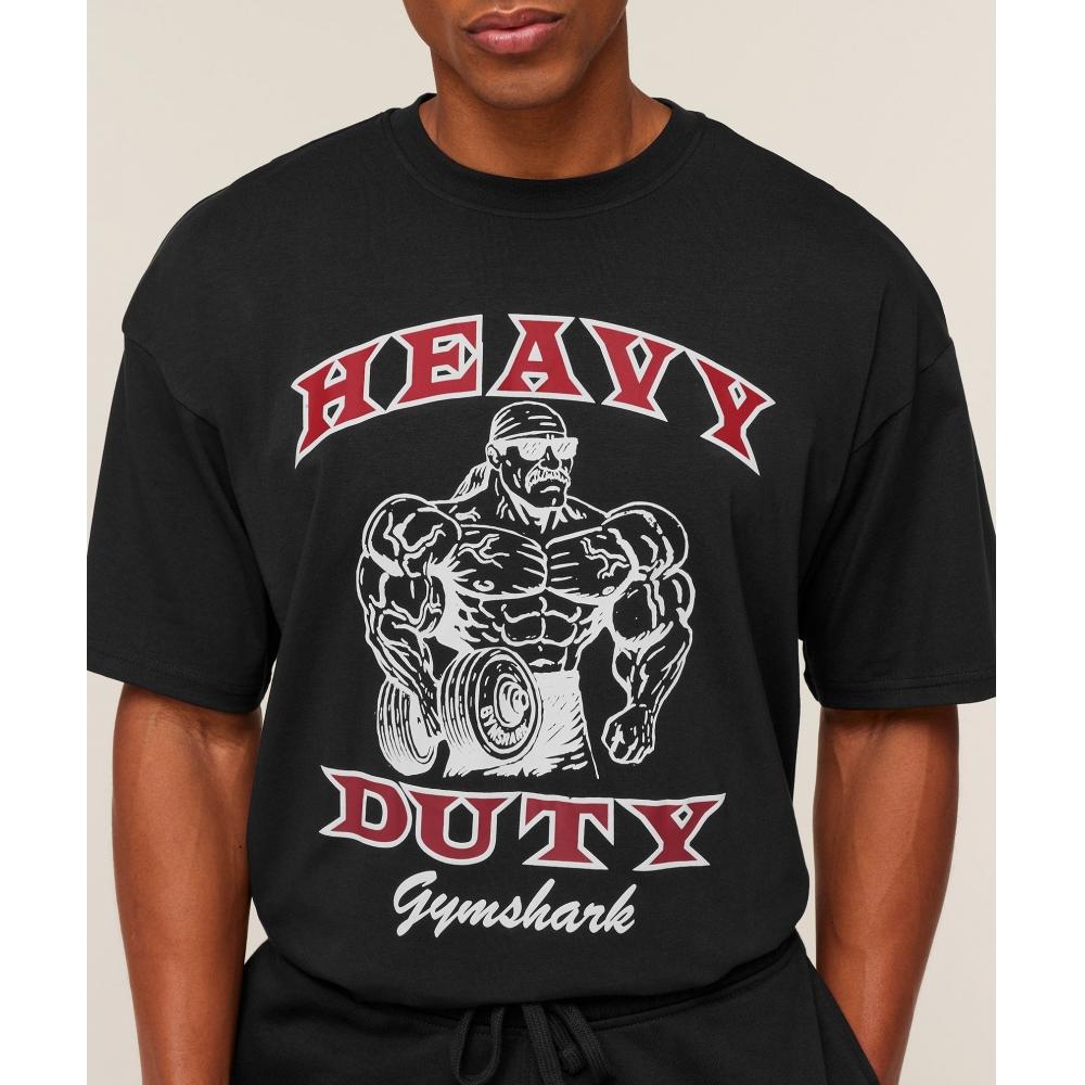 Gymshark Heavy DuTy Bro Graphic T shirT Gs Black A4c8i Bb2j