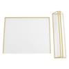 Porte-Affiches Acrylique à Bordures Dorées Présentoir Cadre Photo Porte-Papiers Transparent Présentoirs de Table pour Menus de Mariage Restaurants