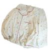 Women's Spring & Autumn Cloud Cotton Pajama Set - Thin Print & Embroidery, Loose Fit, Long Sleeve & Pants Home Wear.