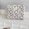 Cotton Floral Travel Makeup Bag With Large Capacity For Daily Use