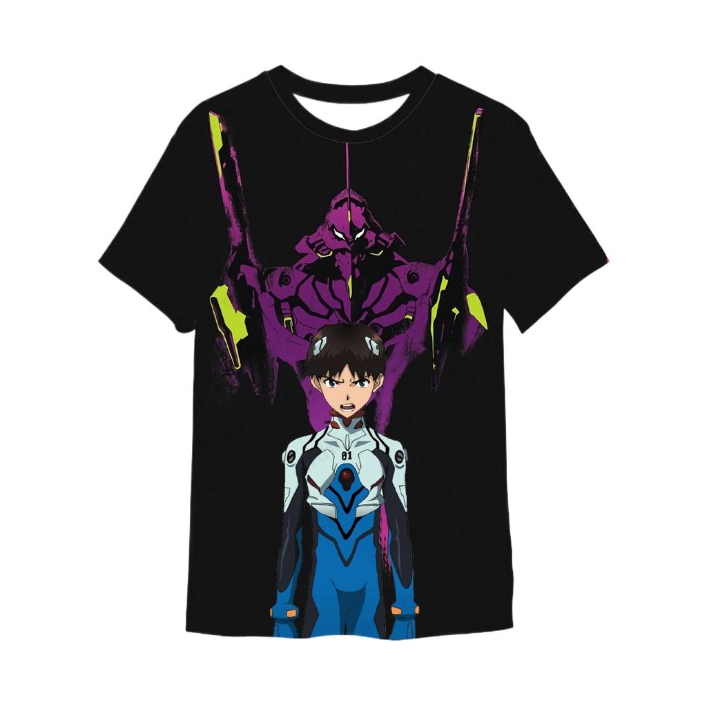 Genesis Evangelion Streetwear Pánské tričko Oblečení Móda Y2k Tričko Pánské oblečení Hip Hop Nadměrný Trend