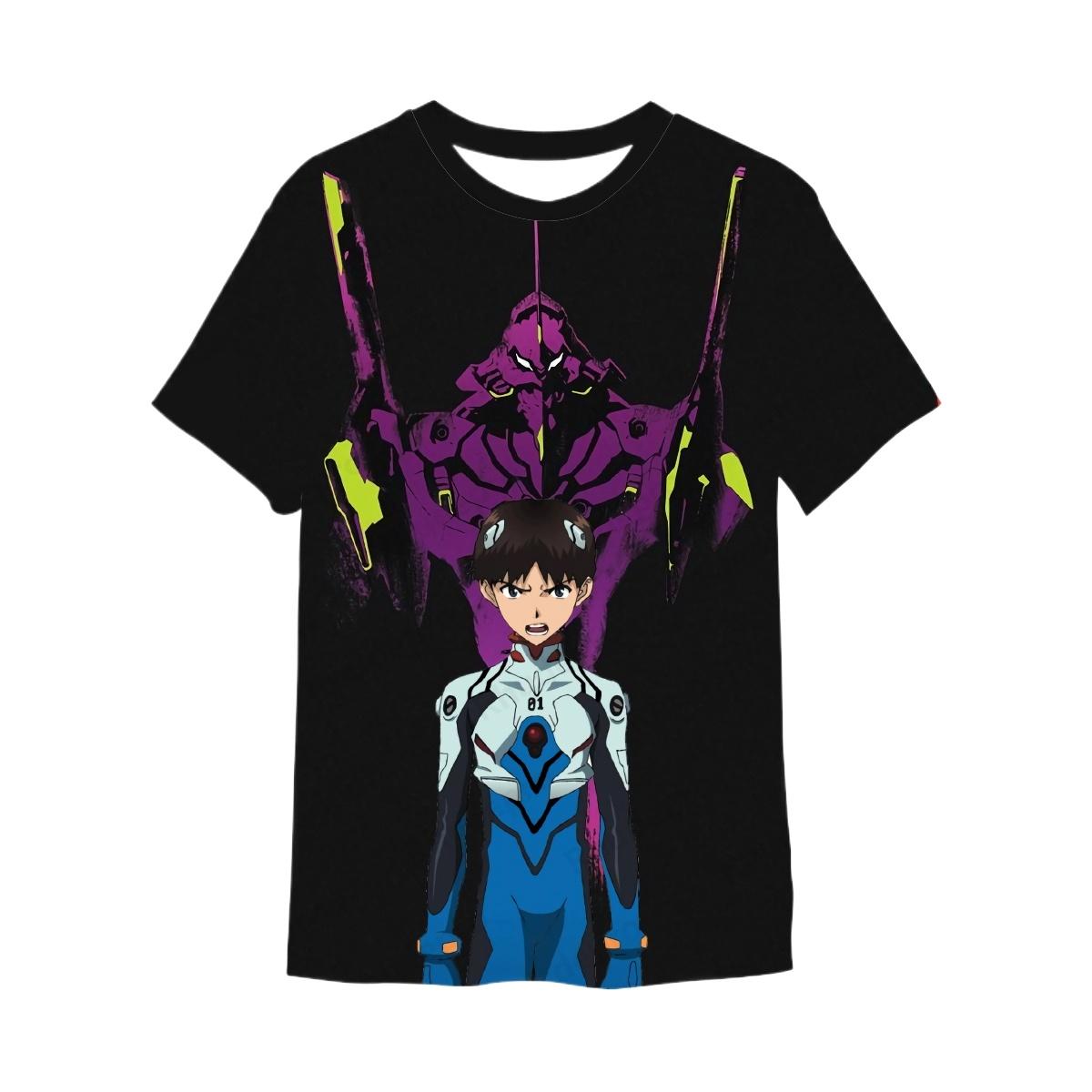 

Genesis Evangelion Streetwear Мужская футболка Одежда Мода Y2k Футболка Мужская одежда Хип-хоп Оверсайз Тренд 5XL