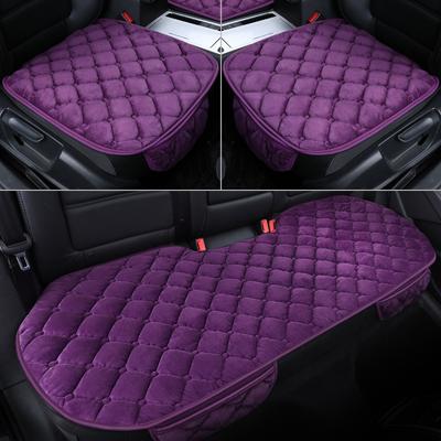 New Car Seat Cushion Short Plush Small Three-Piece Autumn-Winter Thickening Heating Single Seat Soft Back Blast Down