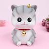 Animal Design Statue Money Box Grey Cat Crafts Ornaments Creative Cat Piggy Bank  Home Office