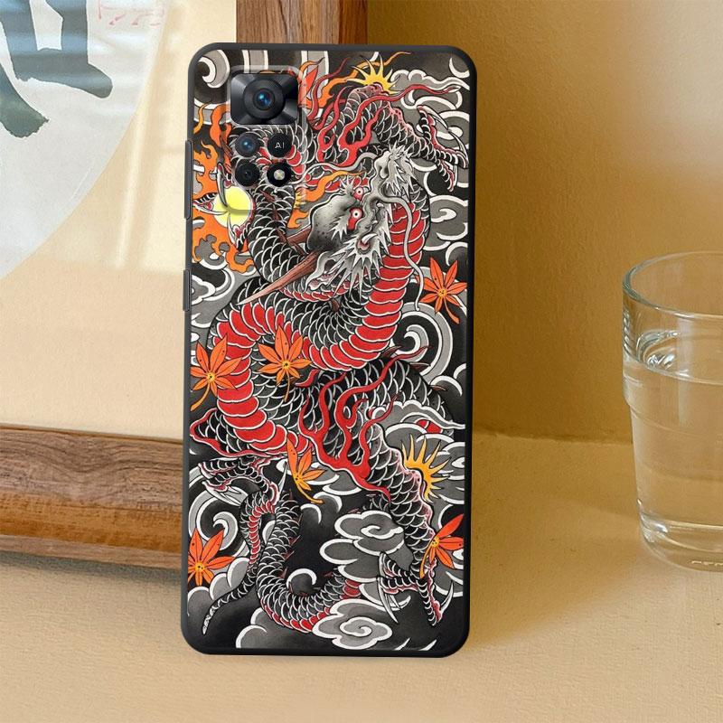 Fashion Chinese Tiger Dragon Phone Case For Samsung Galaxy Note 20 Ultra 10 Plus 8 9 S22 S21 S23 5g S20 Silicone Cover Funda