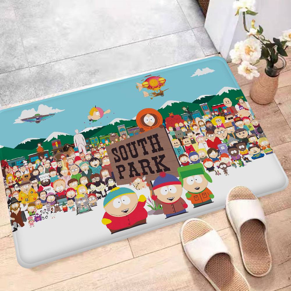 Cartoon-SouthparkS Floor Mat INS Style Soft Bedroom Floor House Laundry Room Mat Anti-skid Household Carpets