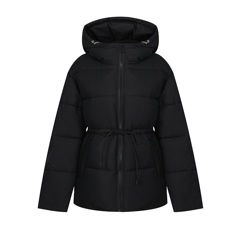 Down cotton clothes women's medium style thickened waist winter new Maillard puff bread clothes elastic waist cotton clothes