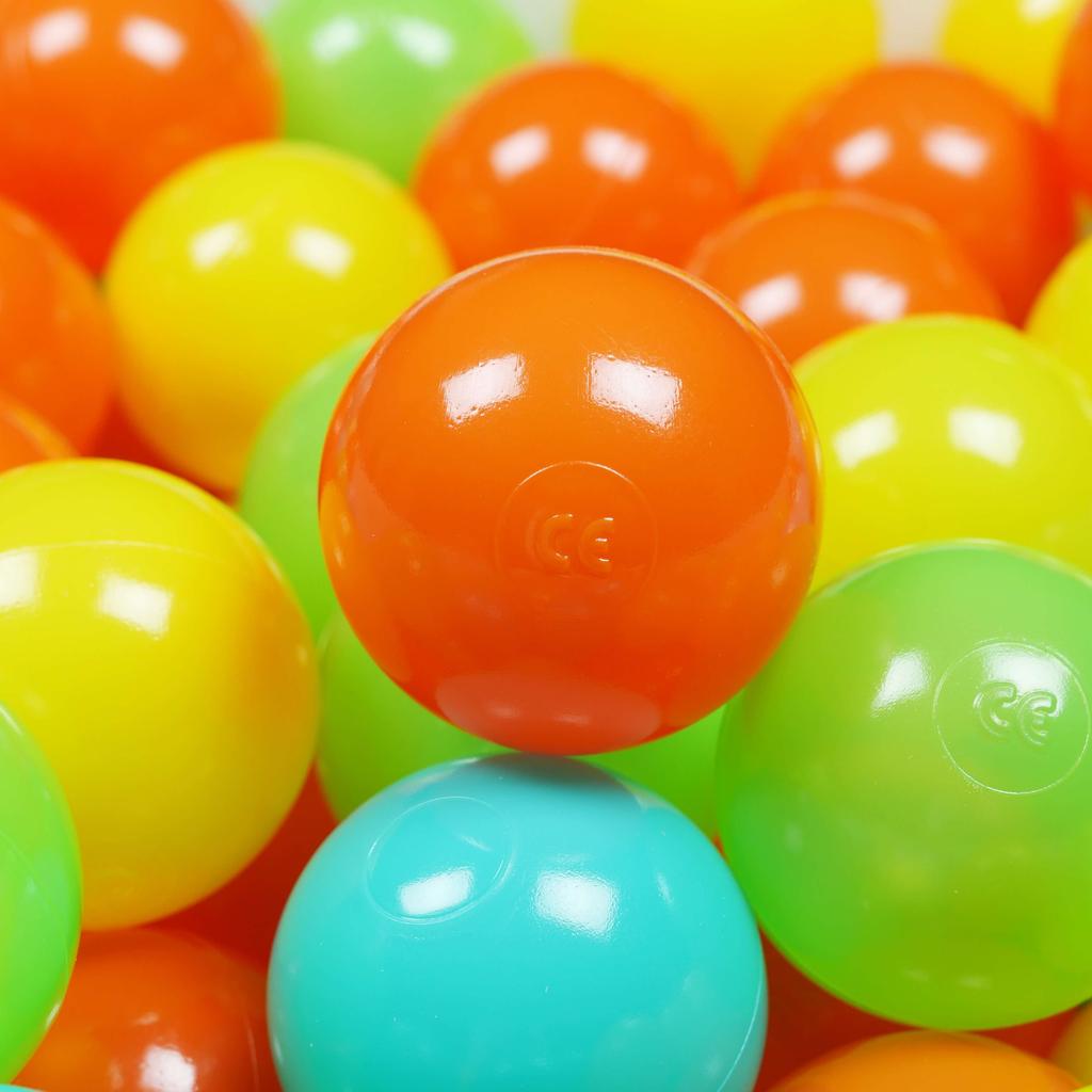 Play Balls Ø7Cm 100Pcs Yellow, Orange, Mint Green, Turquoise